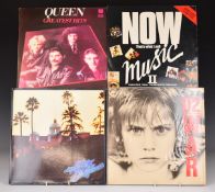 Approximately 80 albums of mixed genres including The Rolling Stones