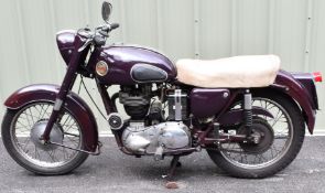 1953 Ariel NH350 red hunter motorcycle, registration number UHA 624, with V5c. Owned by the vendor