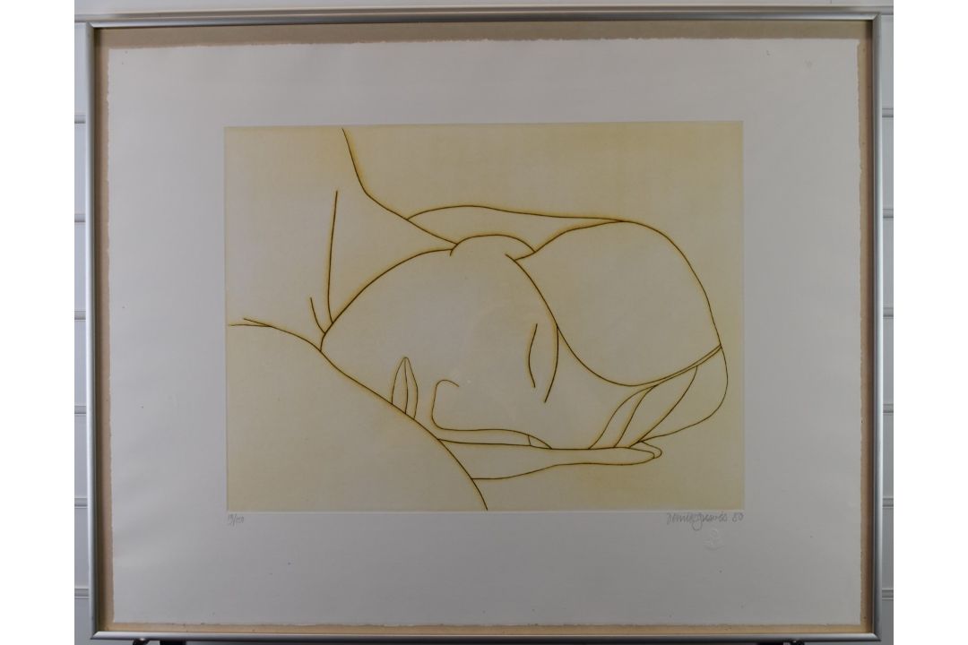Derrick Greaves (1927-2002) signed limited edition (19/150) Sleeping Head, signed, dated 80 and - Image 4 of 6