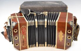 F. Lange, Chemnitz Saxony accordion, in hard case.