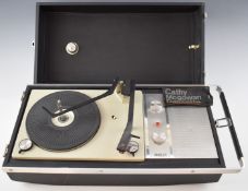 Dansette 1960s Cathy Mc Gowan 'Transit' portable record player, label detached but present