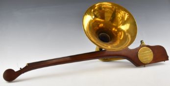 Stroh violin / phono fiddle with brass horn and plaque stamped 'A Ebblewight, 4 & 5 Hight Street,