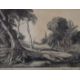 Edward Bouverie Hoyton (1900-1988) signed etching landscape with church beyond 'Bindon Pool', signed - Image 1 of 4