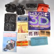 Stereoscopic cards and viewers to include Viewmaster 3D, 1953 coronation, Verascope Richard glass