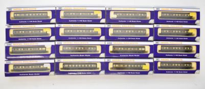 Sixteen Dapol GWR N gauge model railway Collett coaches, all in original boxes.