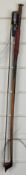 Large horse hair double bass bow, length 70cm