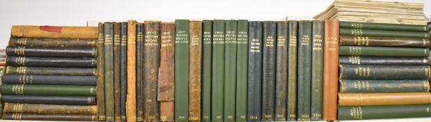 Approximately 40 bound volumes of the Great Western Railway magazine and some loose copies, 1905-