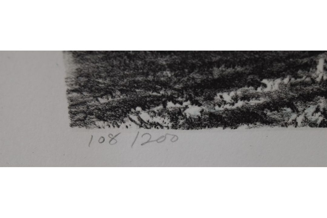 George Guest (1939-2012) signed limited edition (108/200) Oxfordshire landscape Badbury Hill Fort, - Image 5 of 7