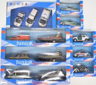 Nine Cararama Junior Rescue diecast emergency response vehicles including multi car sets, all in