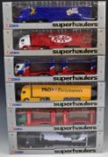 Six Corgi Superhaulers 1:64 scale diecast model lorries to include Volvo Tanker Robert Wiseman