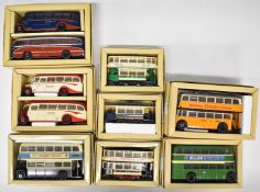 Eight Corgi Classic diecast model buses and trams to include Daimler CW West Bromwich, 97820, Double