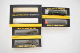 Graham Farish SR N gauge model railway birdcage coach set and Bogie Luggage Van, in original boxes.