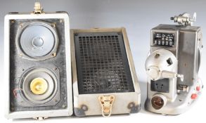 Paillard Bolex M8 cine film projector, together with a pair of speakers