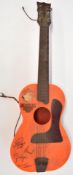 Selcol 1960s Beatles 'Big 6' orange plastic guitar