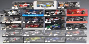 Twenty-three Minichamps Paul's Model Art 1:43 scale diecast model Formula 1 and similar racing