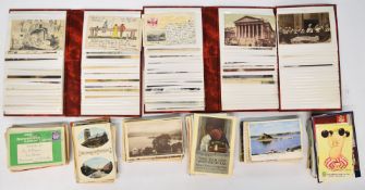 Early 20thC and later world postcards, in albums and loose, to include Frith's, humorous, greetings,