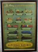 Circa 1948 History of British Railways National Savings poster, printed for H.M. Stationery