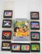 Eleven Sega Game Gear game cartridges to include Shinobi, Wonder Boy, Streets of Rage and Jurassic