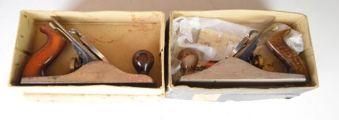 Two boxed Woden W4 woodworking planes