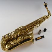 Montreux Series II alto saxophone, with fitted hard case and soft travel case.