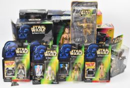 A collection of Kenner Star Wars Power of the Force action figures and vehicles to include Lando