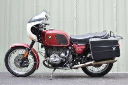 1974 BMW R90/6 900cc twin cylinder motorcycle, registration number SAX 603N, with V5c listing four