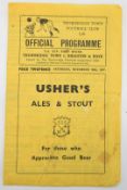 Football programme FA Cup first round 1947 Trowbridge Town v Brighton and Hove, with advert for