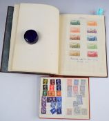 The Viking stamp album containing a small GB and world stamp collection including 1d black on