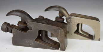Two Record woodworking rebate planes comprising 077 and 077A