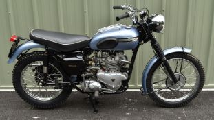 1956 Triumph TR6 650cc motorcycle, registration number 892 YUD, with V5c. DVLA database reveals