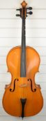 Stentor Music 7/8 size cello by Andreas Zeller, approximate length of back 76cm
