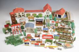 Erzgebirge, Richard Zeumer and others carved wooden toy Christmas Fair including swing boats, stalls