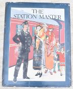The Station Master vintage painted pub sign on aluminuim, dated lower right 1994, 122 x 97cm