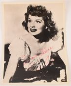 Lucille Ball signed / autographed black and white photograph, with Fraser's certificate of