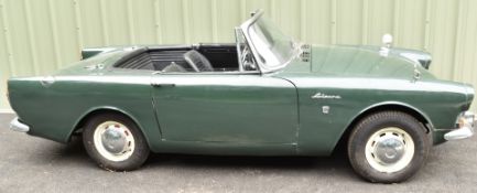 1966 Sunbeam Alpine, registration number HDD 938D, with 1725cc four cylinder engine. Purchased by