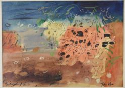 John Piper (1903-1992) watercolour and gouache Pembrokeshire landscape, signed lower right and