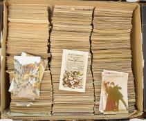 Approximately 2500 early 20thC and later postcards to include greetings, portraits, animals, floral,
