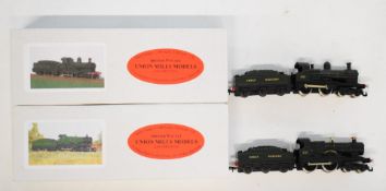Two Union Mills GWR N gauge model railway locomotives City of Truro and Duke Dog, both original