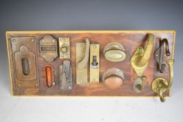 Railway carriage and similar handle display to include Pullman, GWR, BR(W) and LNER, length of