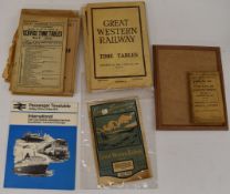 Railway ephemera and collectables, mainly GWR including timetables including freight, 1924 Easter