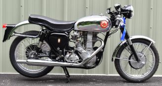 1955 BSA Gold Star 350cc motorcycle, registration number LET 795. Having had only one previous owner