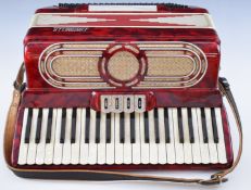 Fontella Italian accordion No. 2209 finished in pearl red.