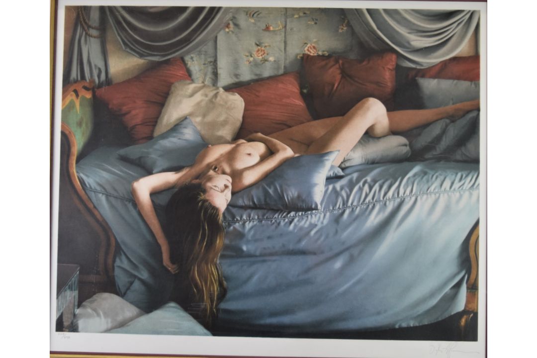 Douglas Hoffman signed limited edition 225/295 photograph of a nude lady, 60 x 73cm, in ornate - Image 1 of 5