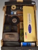 Measuring tools including Mitutoyo dial calipers, Moore & Wright micrometers, dial test