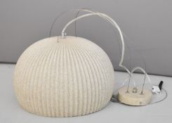 Retro style ceramic, stone or similar globe shaped light fitting, diameter 34cm