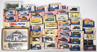 Forty diecast model cars to incude Lledo, Shell Collezione, Old Timer and Corgi Café Connection, all