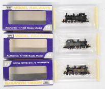 Three Dapol 14xx N gauge model railway tank locomotives, all original boxes.