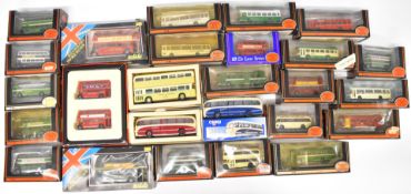 Twenty-six diecast model buses by Exclusive First Editions EFE, Corgi and Solido to include London