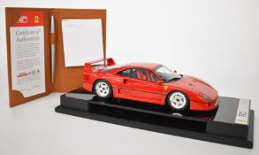 Amalgam Collection 1:18 scale Ferrari F-40 in original display case, together with certificate of