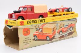 Corgi Toys diecast model Gift Set 17 Land Rover with Ferrari Racing Car On Trailer, in original